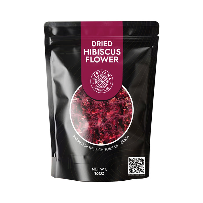 Dried Hibiscus Flowers, Loose Leaf, Case of 12 x 8 oz Bags, Wholesale