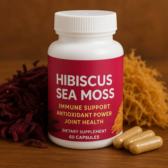 Seamoss x Hibiscus Supplements - 550mg (60 capsules)