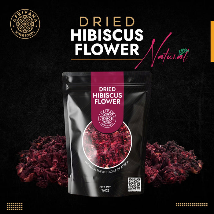 Dried Hibiscus Flowers, Loose Leaf, Case of 12 x 8 oz Bags, Wholesale