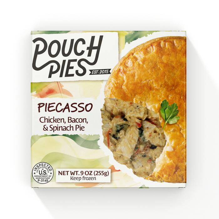 PIECASSO Chicken, Bacon & Spinach Pie - 7oz, ASDS-AFRIVANA Bulk Wholesale Marketplace