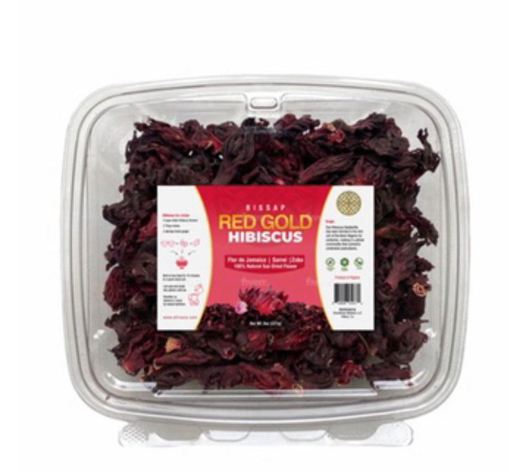 16oz Red Gold - Dried Hibiscus Flowers