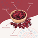 Vibrant dried hibiscus flowers in a bowl